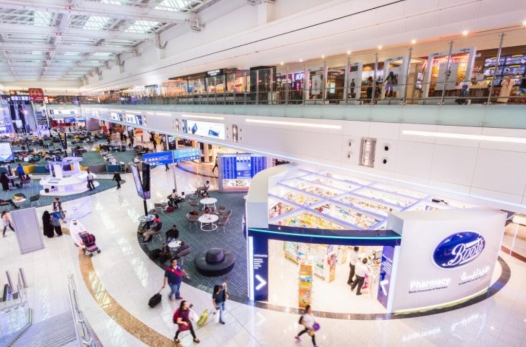 Atrium at DXB. Image courtesy of Dubai Airports.