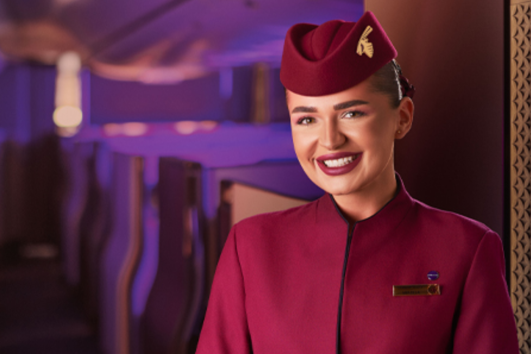 Flight attendants will spring into action in a flash! Image courtesy of Qatar Airways