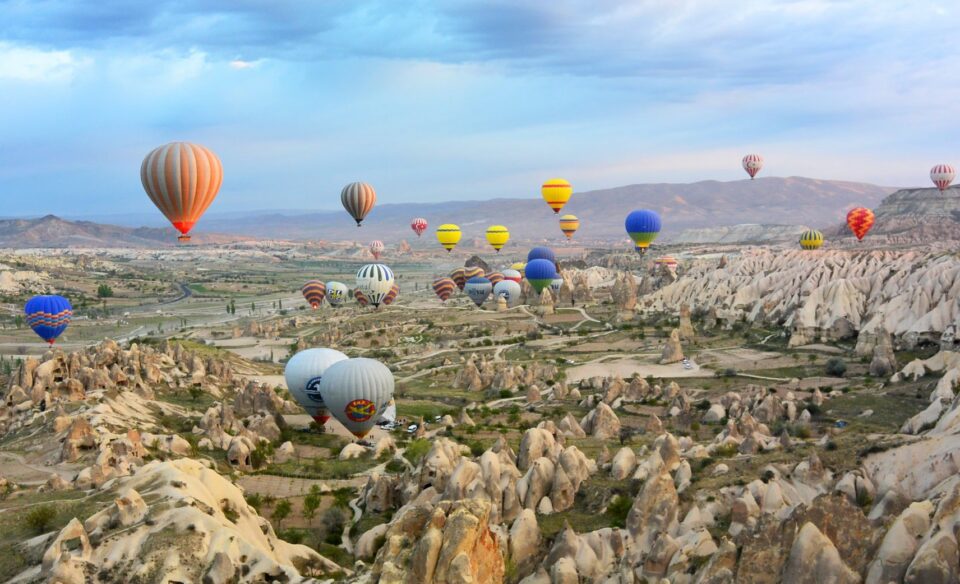 Hot air ballooning in Cappadocia, Turkey. Photo by Mar Cerdeira on Unsplash.