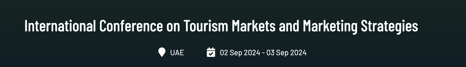 Image courtesy of International Conference on Tourism Markets and Marketing Strategies